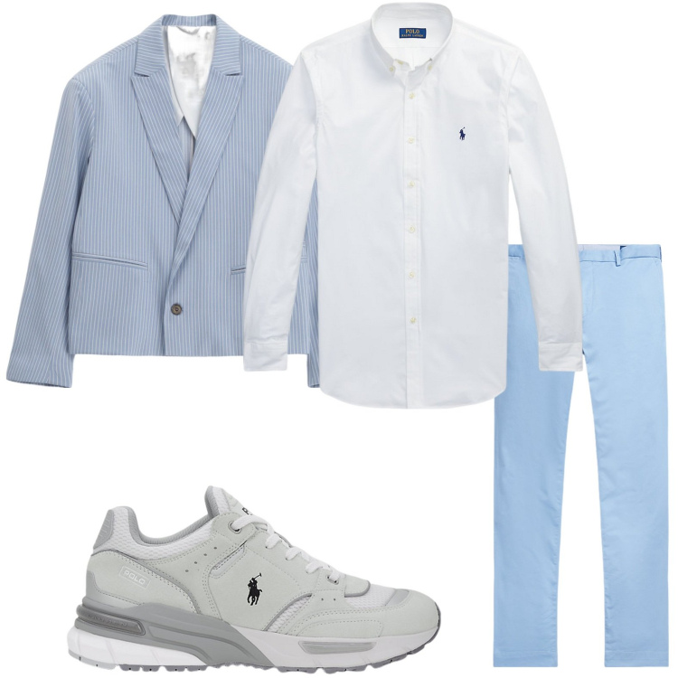 Outfit uomo - Il blazer corto. Stile Trendy per Ufficio. Abbinamento con giacche, camicie, pantaloni chino, sneakers.