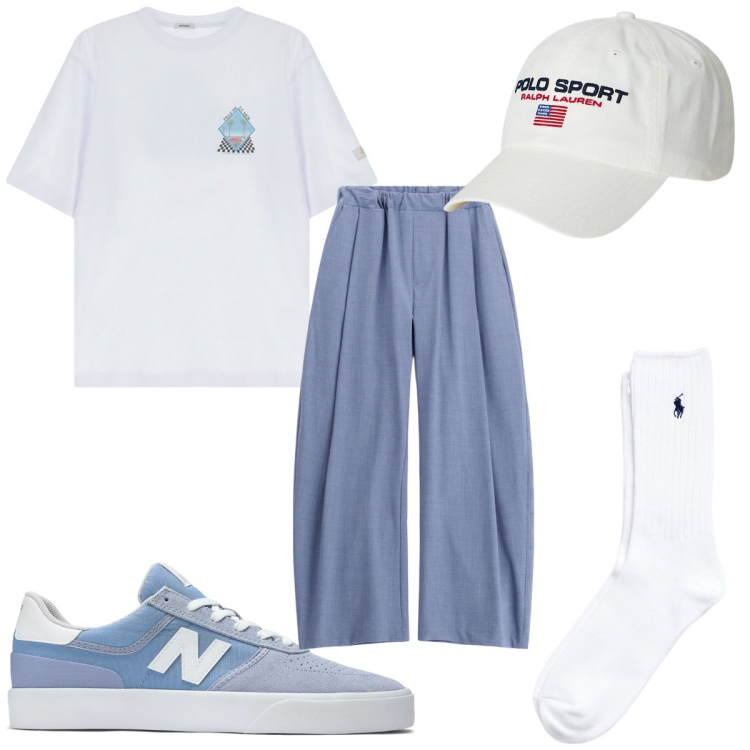 Outfit uomo - Imperial : estate è trendy. Stile Trendy per Tutti i giorni. Abbinamento con sneakers, pantaloni, t-shirt, calzini, berretti.