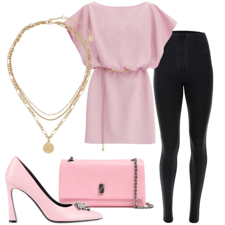 Outfit donna - Festa di laurea. Stile Chic per Cerimonia. Abbinamento con décolleté, vestiti corti, jeans skinny, ciondoli, pochette.