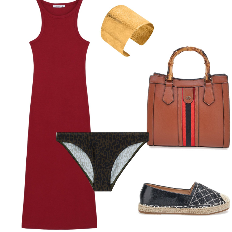 Outfit donna - Fresche commissioni. Stile Basic per Tutti i giorni. Abbinamento con culotte, vestiti lunghi, espadrillas, borse a tracolla, braccialetti.