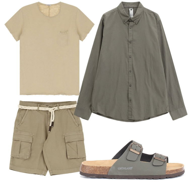 Outfit uomo - Collezione Imperial. Stile Trendy per Tutti i giorni. Abbinamento con bermuda, camicie, t-shirt, sandali.