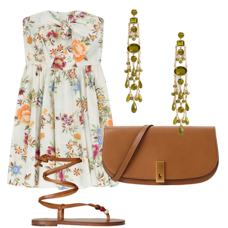 Outfit donna - Giugno e le Serate all aperto. Stile Casual chic per Serata fuori. Abbinamento con vestiti corti, clutch, sandali gioiello, orecchini.
