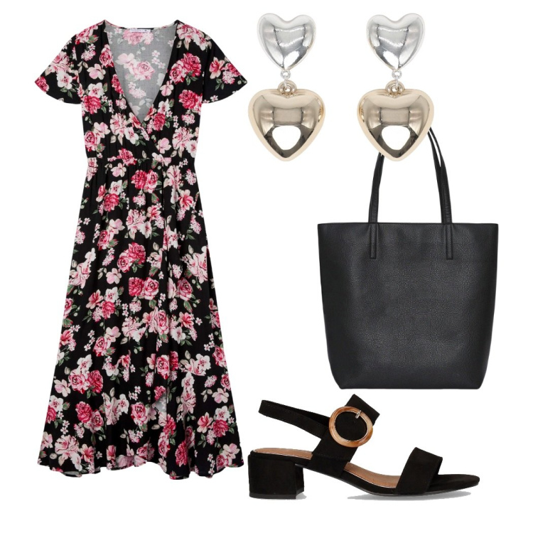 Outfit donna - Curvy - perfetta da mattina a sera. Stile Chic per Tutti i giorni. Abbinamento con borse tote, orecchini, vestiti lunghi, sandali col tacco.