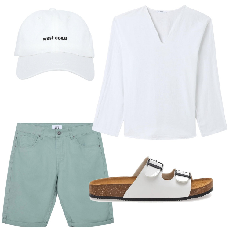Outfit uomo - Shorts sartoriali. Stile Casual per Tutti i giorni. Abbinamento con camicie, cappelli, bermuda, sandali.