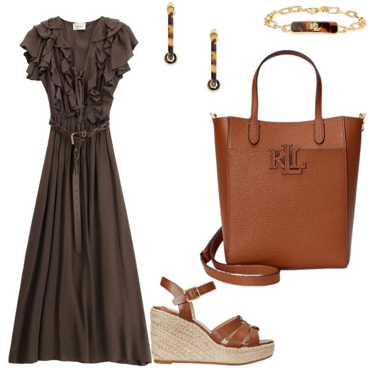 Outfit donna - Un vestito... più occasioni. Stile Boho per Ufficio. Abbinamento con borse tote, orecchini, braccialetti, espadrillas, vestiti lunghi.