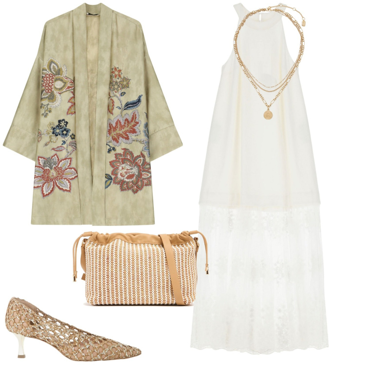 Outfit donna - Cerimonia. per Cerimonia. Abbinamento con vestiti lunghi, cappotti, décolleté, ciondoli, pochette.