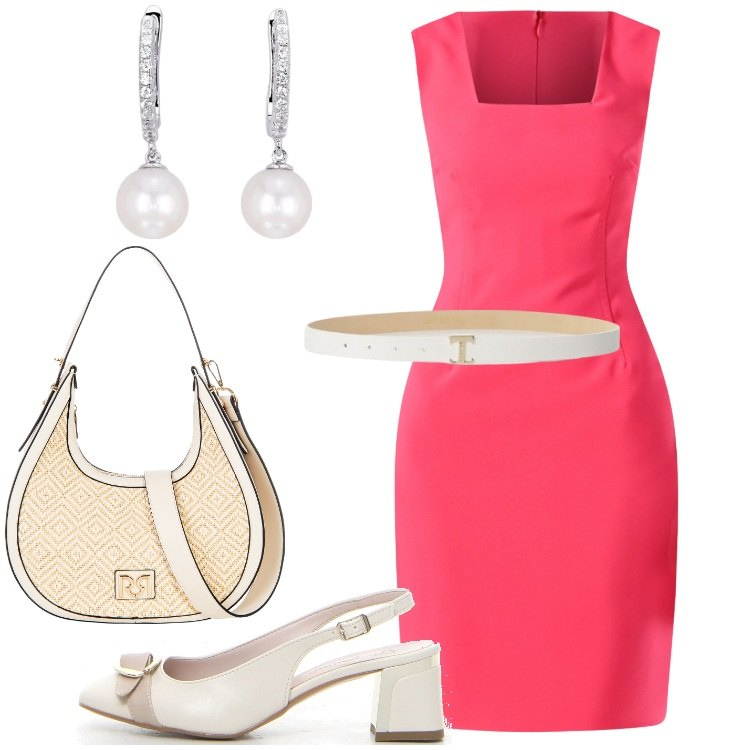 Outfit donna - Vintage à giugno - @marianna2019. Stile Vintage retrò per Serata fuori. Abbinamento con cinture, orecchini, vestiti a tubino, borse a mano, décolleté.