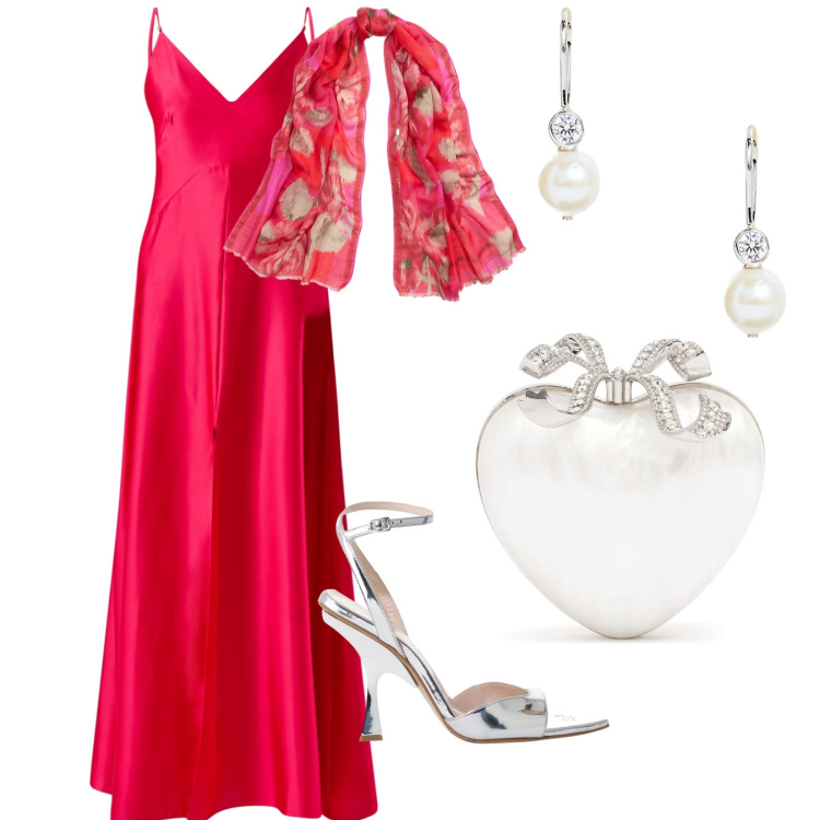 Outfit donna - Matrimonio. per Cerimonia. Abbinamento con vestiti lunghi, décolleté, orecchini, sciarpe, pochette.