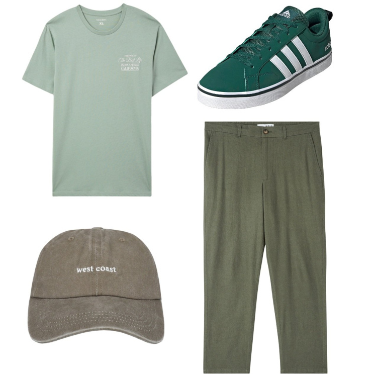 Outfit uomo - City. Stile Casual per Tutti i giorni. Abbinamento con pantaloni, t-shirt, cappelli, sneakers.