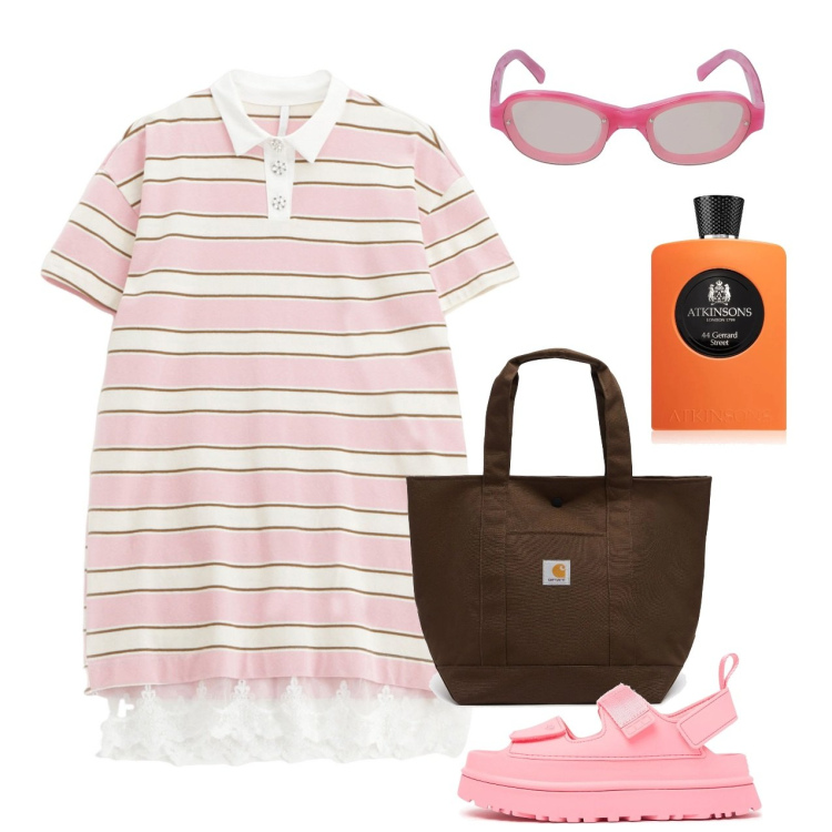 Outfit donna - Giugno a Capri. Stile Bon Ton per Tutti i giorni. Abbinamento con profumi, vestiti corti, occhiali da sole, borse tote, sandali.