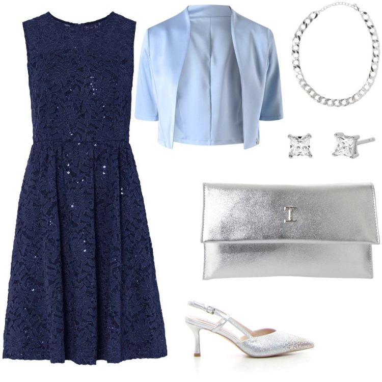Outfit donna - Cerimonia bon ton. Stile Bon Ton per Cerimonia. Abbinamento con vestiti, collane, orecchini, bolero, pochette, décolleté.