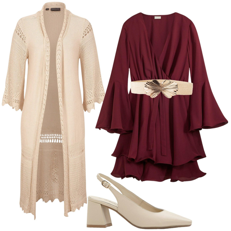 Outfit donna - Total look #2194893. Stile Vintage retrò per Serata fuori. Abbinamento con vestiti, cardigans, cinture, décolleté.