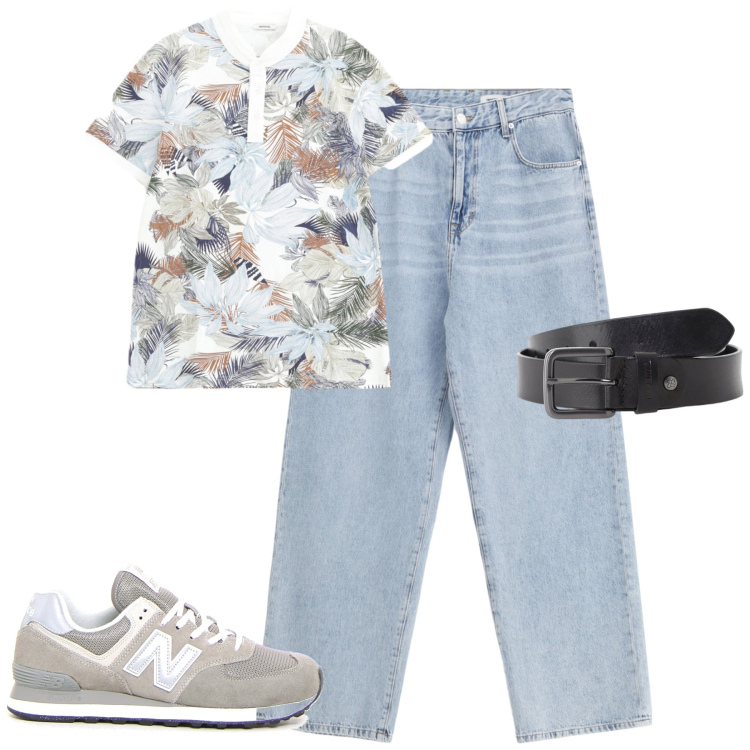 Outfit uomo - Total look #2195176. Stile Casual per Tutti i giorni. Abbinamento con cinture, jeans, polo, sneakers.