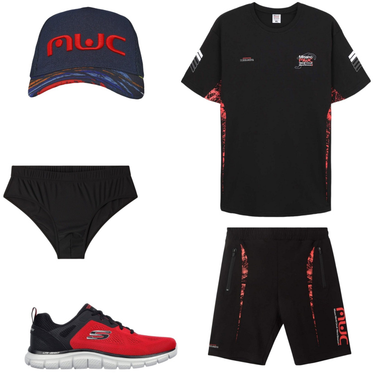 Outfit uomo - Sportiva...mente. Stile Casual per Sport. Abbinamento con cappelli, t-shirt sportive, pantaloncini sportivi, costumi, scarpe sportive.