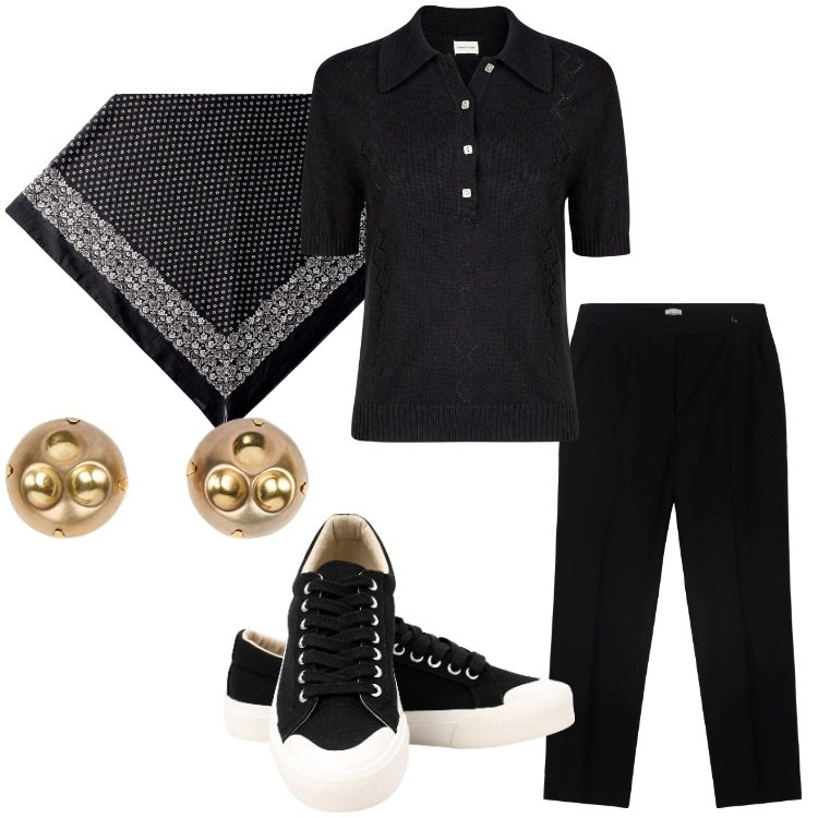 outfit con sneakers nere