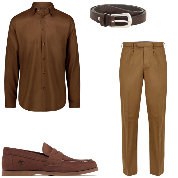 Outfit uomo - Cerimonia informale. Stile Business/Elegante per Cerimonia. Abbinamento con cinture, pantaloni, camicie, scarpe stringate.
