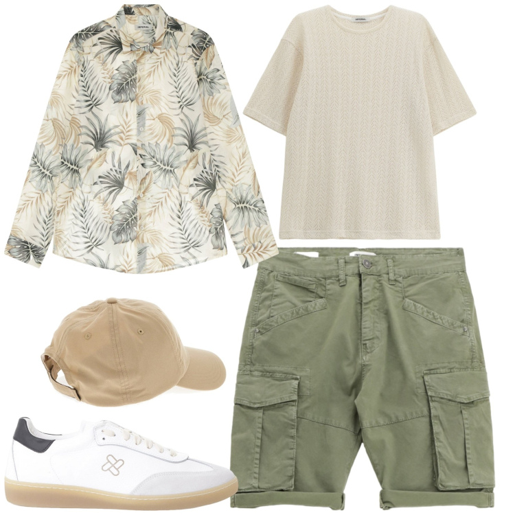 Outfit uomo - Imperial. Stile Trendy per Tutti i giorni. Abbinamento con bermuda, sneakers, camicie, t-shirt, cappelli.