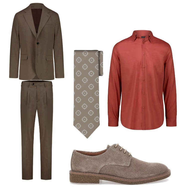 Outfit uomo - Festeggiamo insieme. Stile Business/Elegante per Cerimonia. Abbinamento con abiti, scarpe stringate, camicie, cravatte.