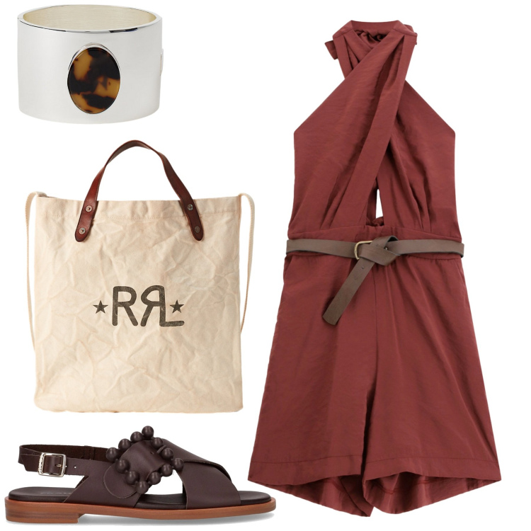 Outfit donna - Dixie in saldo. Stile Casual chic per Mare. Abbinamento con tute, borse tote, braccialetti, sandali.