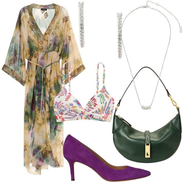 Outfit donna - Dixie - Summer Sale SS25. Stile Chic per Cerimonia. Abbinamento con vestiti lunghi, borse a spalla, décolleté, bikini, collane, orecchini.
