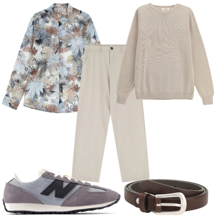 Outfit uomo - Imperial Summer Sales SS25 : in ufficio. Stile Casual per Ufficio. Abbinamento con sneakers, pantaloni, cinture, camicie, maglieria.