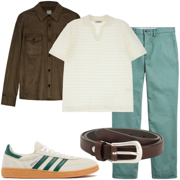 Outfit uomo - Stile metropolitano. Stile Urban per Tutti i giorni. Abbinamento con cinture, polo, pantaloni, giacche, sneakers.