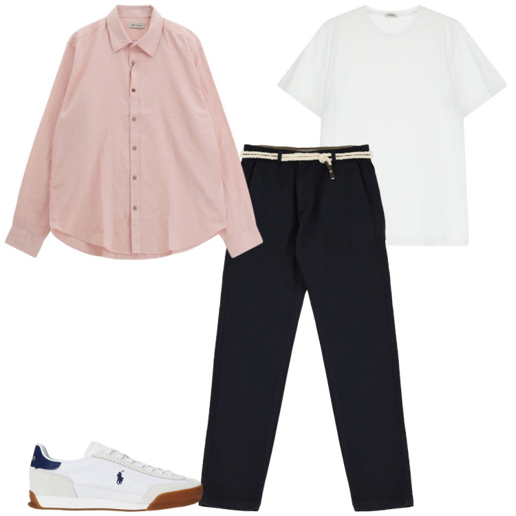 Outfit uomo - Imperial - Summer sale. Stile Business/Elegante per Tutti i giorni. Abbinamento con pantaloni chino, camicie, t-shirt, sneakers.