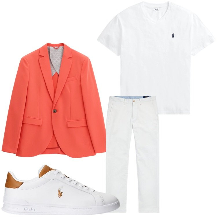 Outfit uomo - Eclettico. Stile Business/Elegante per Serata speciale. Abbinamento con giacche, pantaloni, sneakers, t-shirt.