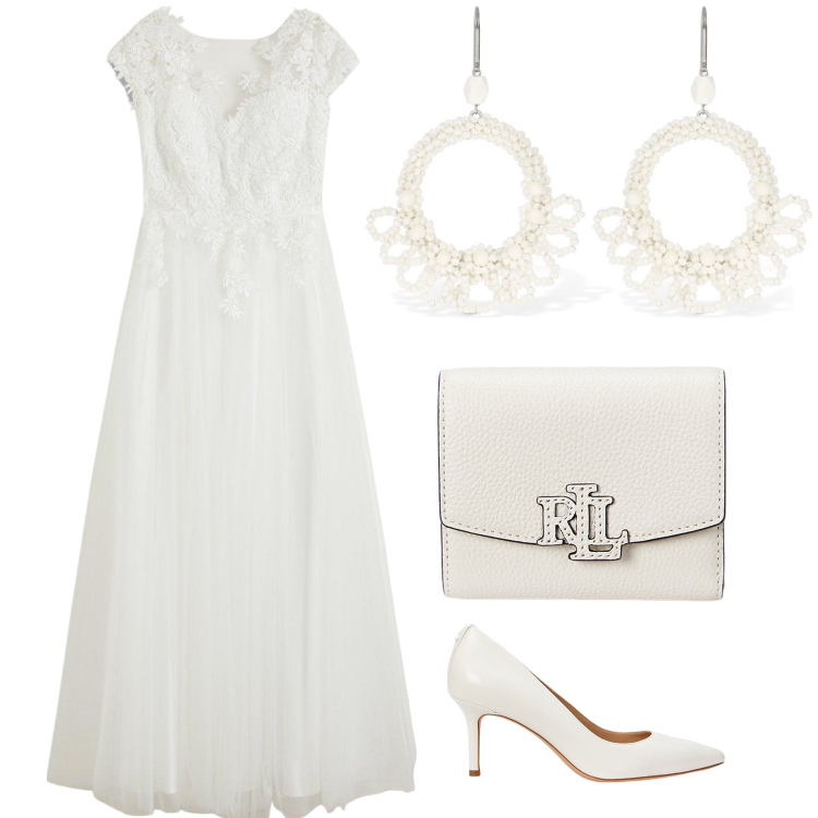 Outfit donna - La sposa e’ bohemienne. Stile Boho per Cerimonia. Abbinamento con vestiti, décolleté, portafogli, orecchini.