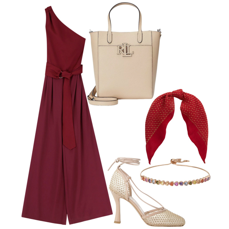 Outfit donna - Imperial. Stile Chic per Serata fuori. Abbinamento con braccialetti, tute, décolleté, foulard, borse tote.