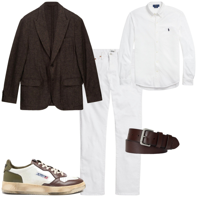 Outfit uomo - Total look #2202509. Stile Trendy per Serata speciale. Abbinamento con jeans, camicie, cinture, sneakers, giacche.