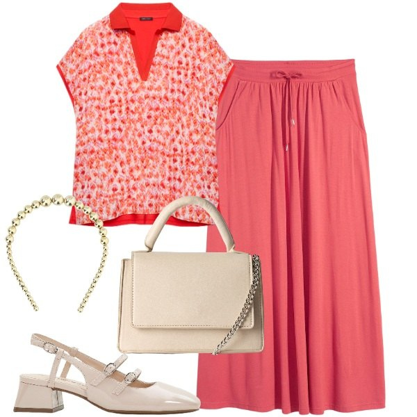 Outfit donna - Borsa a mano Terranova nuova collezione. Stile Bon Ton per Ufficio. Abbinamento con gonne, décolleté, borse a tracolla, cerchietti, bluse.