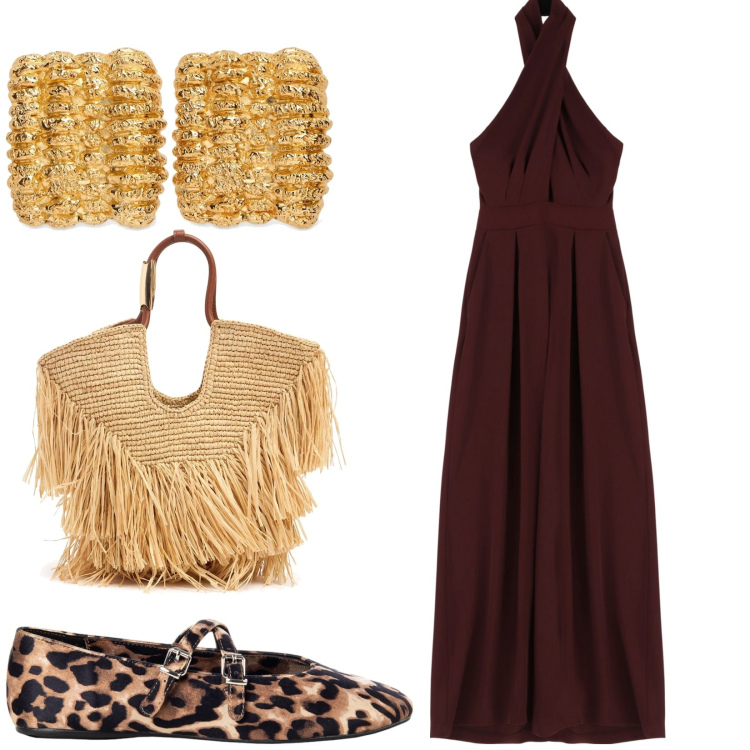 Outfit donna - Total look #2203944. Stile Chic per Serata fuori. Abbinamento con ballerine, tute, orecchini, borse tote.