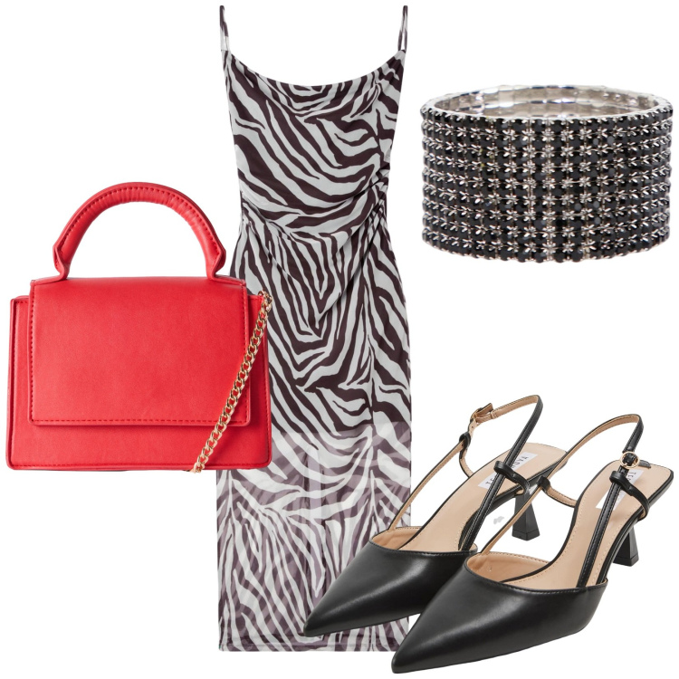Outfit donna - Total look #2204132. Stile Sexy per Serata fuori. Abbinamento con vestiti lunghi, sabot, borse a tracolla, braccialetti.