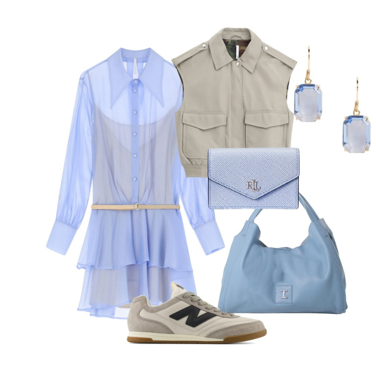 Outfit donna - Saper gestire le trasparenze. Stile Casual chic per Tutti i giorni. Abbinamento con sneakers, vestiti corti, pochette, gilet, orecchini, portafogli.