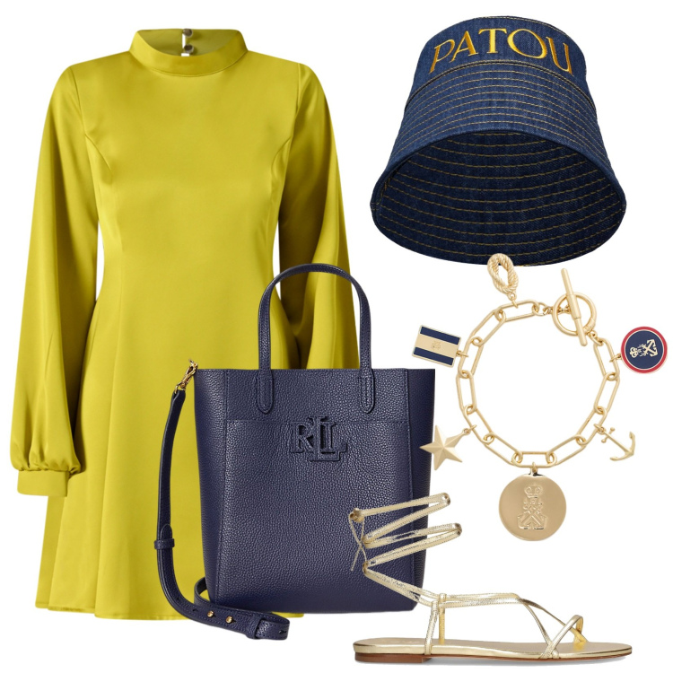 Outfit donna - Saint Tropez anni \'60. Stile Bon Ton per Tutti i giorni. Abbinamento con vestiti corti, borse tote, braccialetti con ciondoli, sandali in pelle, cappelli.