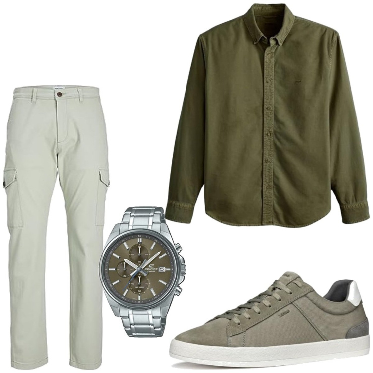 Outfit homme - Urban #3397. Style Urban pour Tous les jours. Assortir avec t-shirts, pantalon cargo, montres, sneakers.