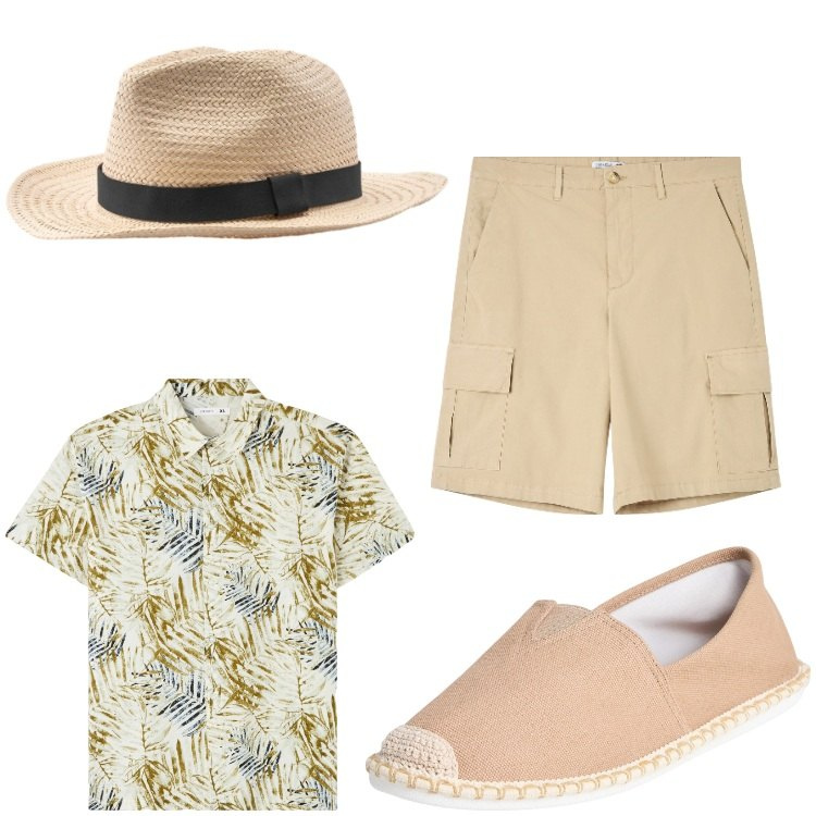 Outfit uomo - Hemingway. Stile Casual per Tutti i giorni. Abbinamento con camicie a manica corta, espadrillas, bermuda, cappelli.