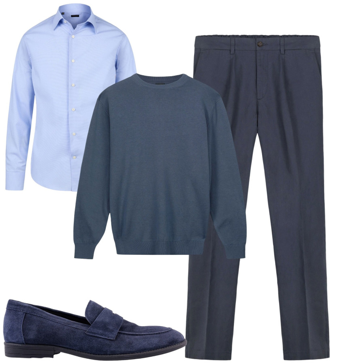 Outfit uomo - Doppelganger. Stile Urban per Tutti i giorni. Abbinamento con camicie, maglieria, pantaloni, scarpe stringate.