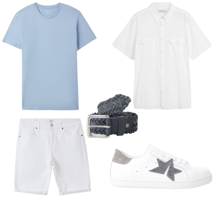 Outfit uomo - Coguette girl\'s guy-bestfriend. Stile Trendy per Serata speciale. Abbinamento con camicie a manica corta, t-shirt, bermuda, cinture, sneakers.