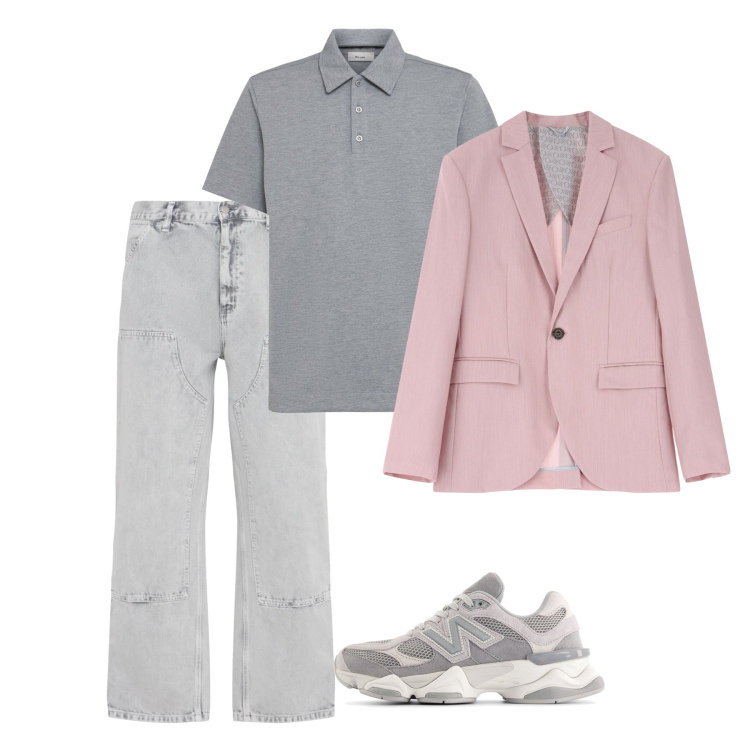 Outfit uomo - Osare il rosa. Stile Urban per Tutti i giorni. Abbinamento con sneakers, giacche, polo, jeans.