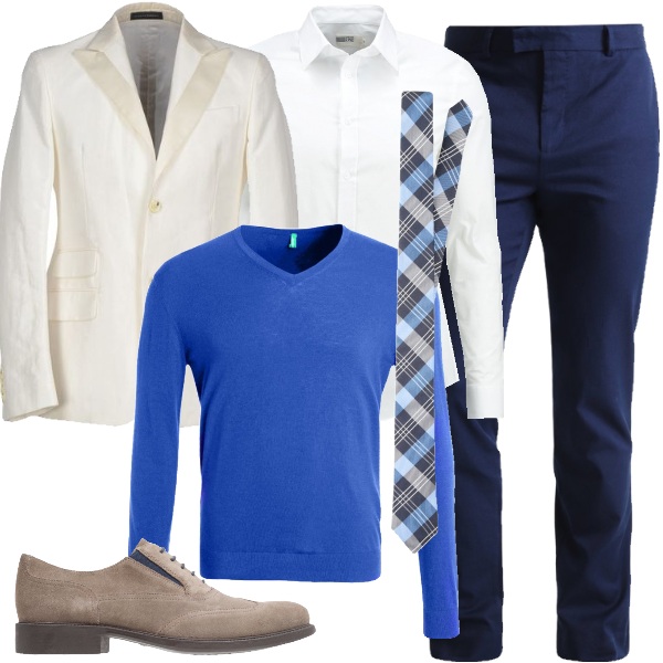 Outfit uomo - Il mare d\'inverno. Stile Business/Elegante per Serata speciale.