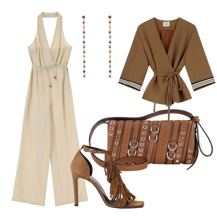 Outfit donna - Total look #2207647. Stile Chic per Serata fuori. Abbinamento con orecchini, borse a spalla, tute, blazer, décolleté.