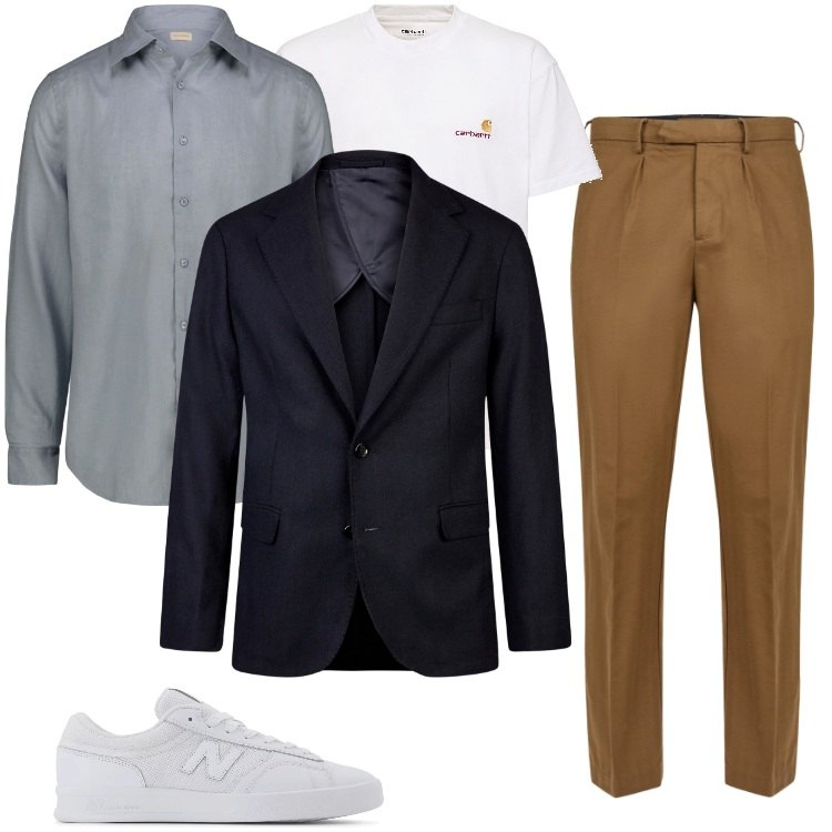 Outfit uomo - Total look #2207651. Stile Casual per Ufficio. Abbinamento con sneakers, pantaloni, giacche, camicie, t-shirt.
