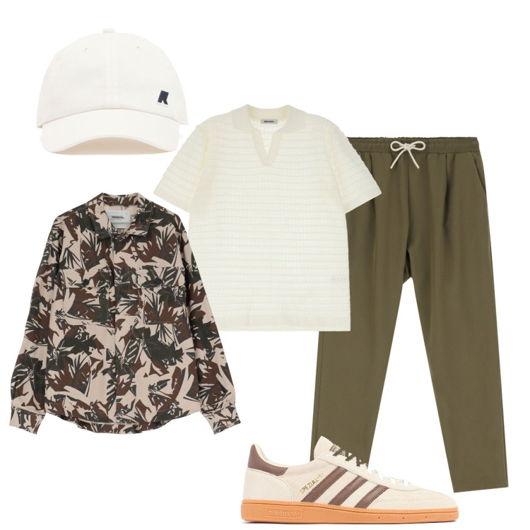 Outfit uomo - In viaggio con IMPERIAL. Stile Casual per Tutti i giorni. Abbinamento con giacche, polo, pantaloni, sneakers, cappelli.