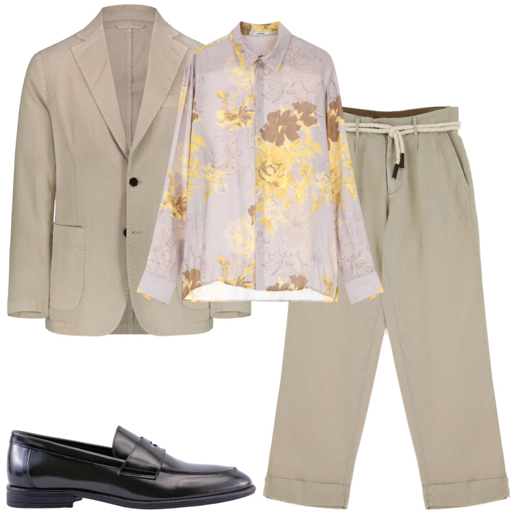 Outfit uomo - Serata. Stile Trendy per Serata speciale. Abbinamento con camicie, pantaloni chino, giacche, scarpe stringate.
