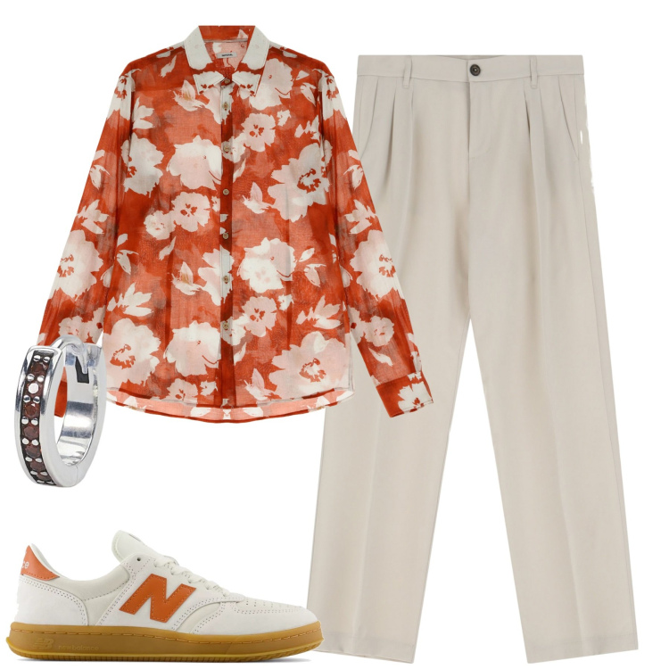 Outfit uomo - Aperitivo. Stile Trendy per Serata speciale. Abbinamento con orecchini, sneakers, pantaloni, camicie.