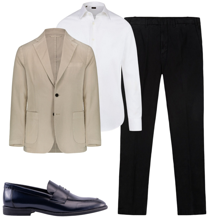 Outfit uomo - Lo spezzato doppelganger. Stile Business/Elegante per Ufficio. Abbinamento con pantaloni, giacche, camicie, scarpe stringate.