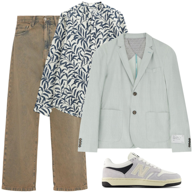 Outfit uomo - Una sera estiva. Stile Trendy per Serata speciale. Abbinamento con sneakers, giacche, camicie, jeans.