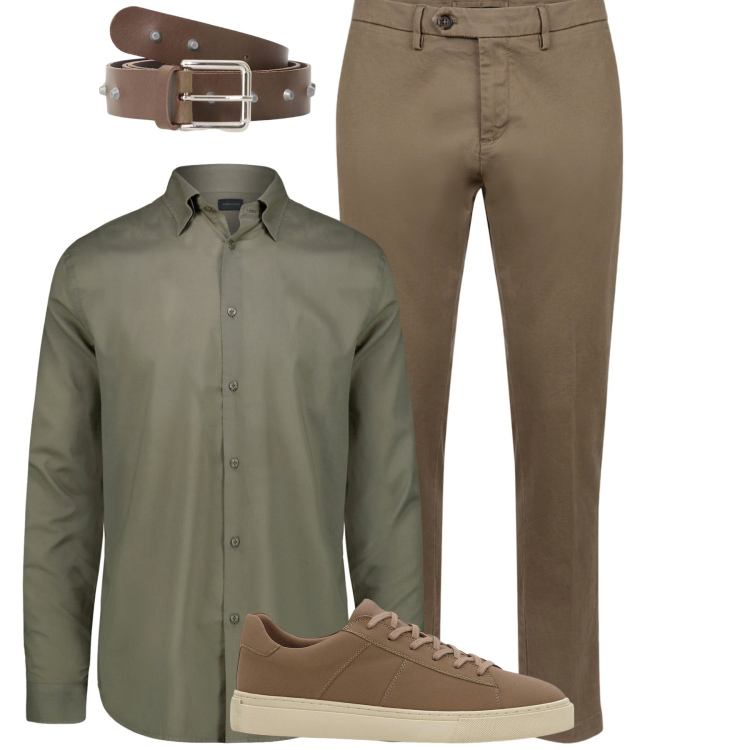 Outfit uomo - Luglio. Stile Urban per Tutti i giorni. Abbinamento con sneakers, cinture, pantaloni chino, camicie.